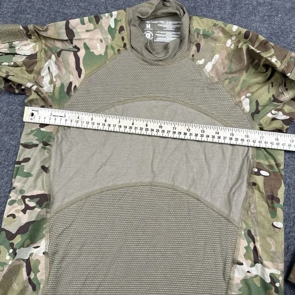 US Army Combat Shirt Mens Medium Flame Resistant Long Sleeve Military Multicam - Picture 4 of 8